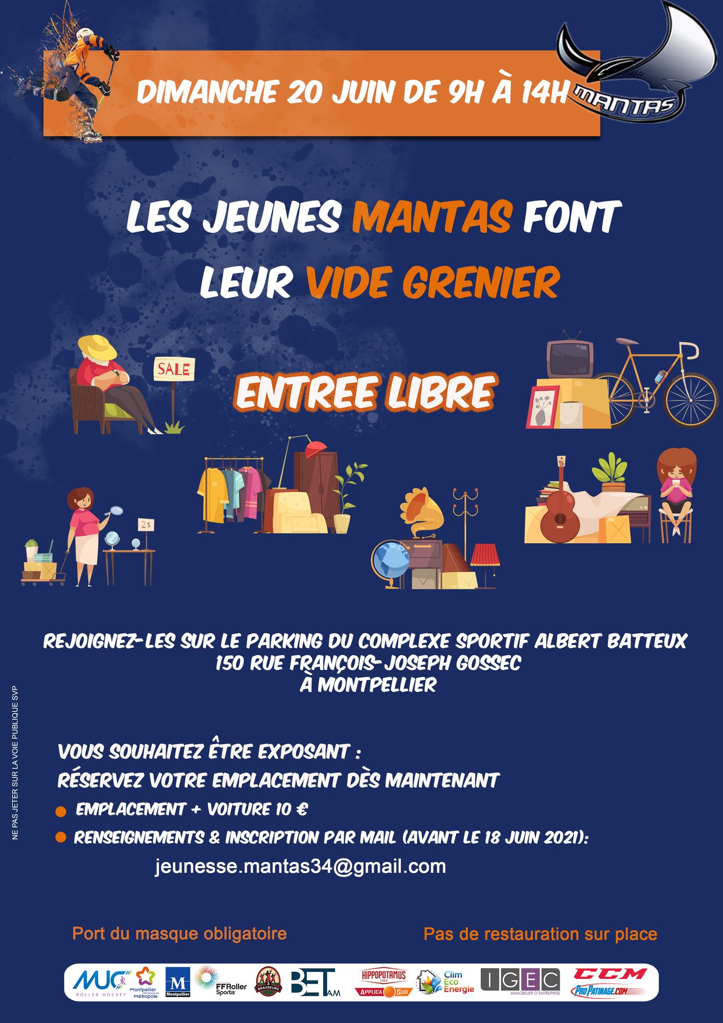 Les jeunes mantas font leur vide grenier